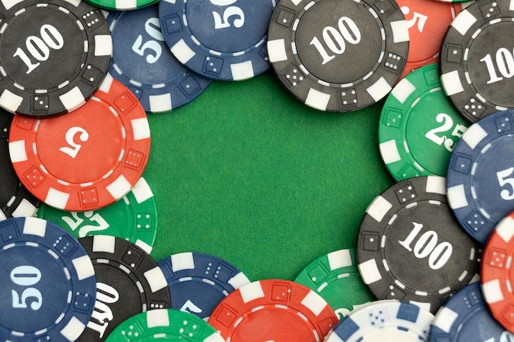 Live poker table at sky123 login studio with professional dealer and HD cameras